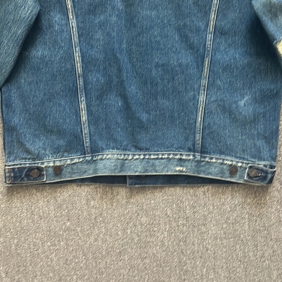 NWOT GAP 1969 Mens Denim Jacket Distressed Indigo Size XL - Picture 13 of 15